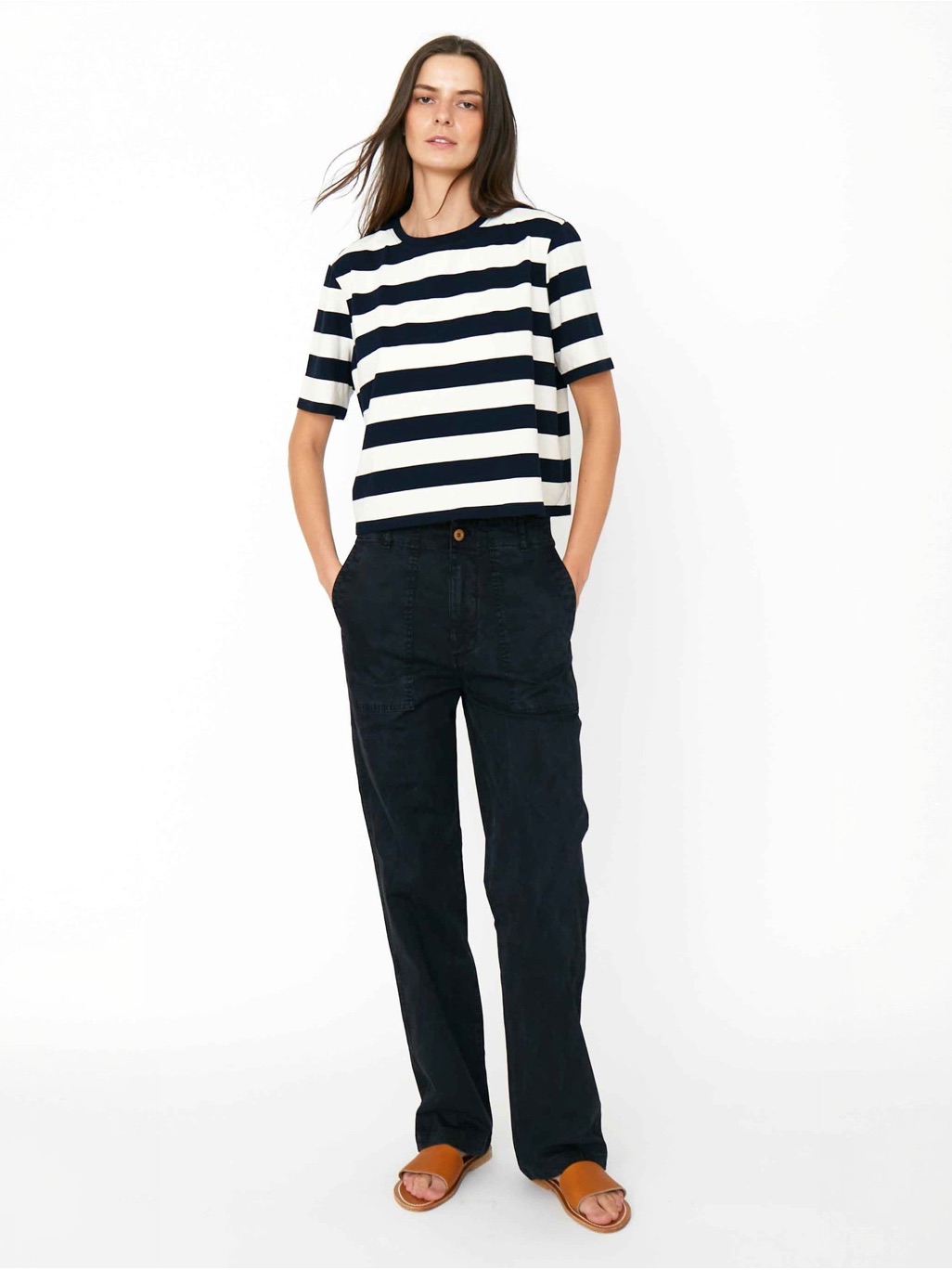 Nwt Kule The City Straight-Leg Jeans In Black